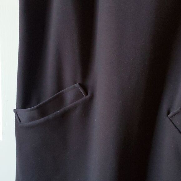 LAUNDRY BY DESIGN BLACK KNIT SHIFT DRESS SHORT SLEEVE SIZE 10 - Picture 4 of 7